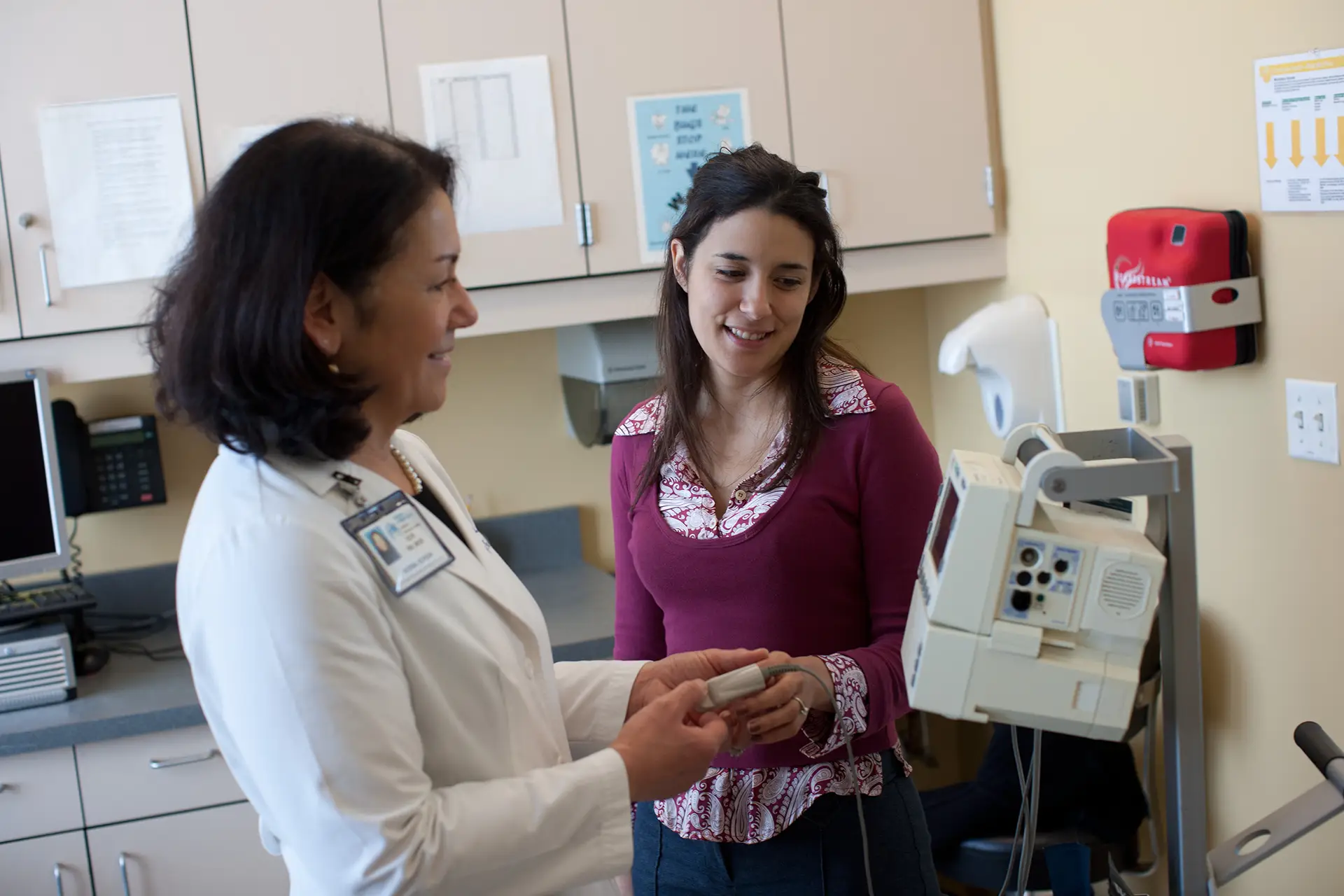 Physician meeting with patient